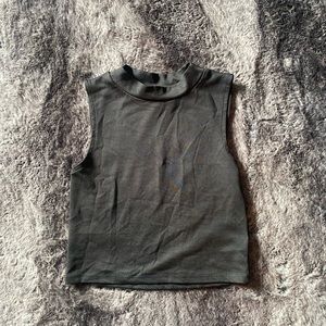 H&M black mock neck crop top